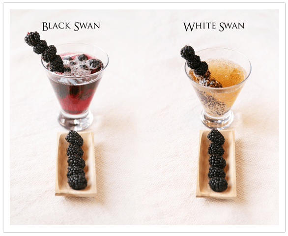 White Swan. Ingredients. 4-5 blackberries or white raspberries when in 